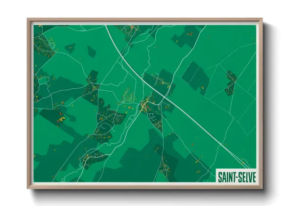 Une affiche de carte sur Saint-Selve