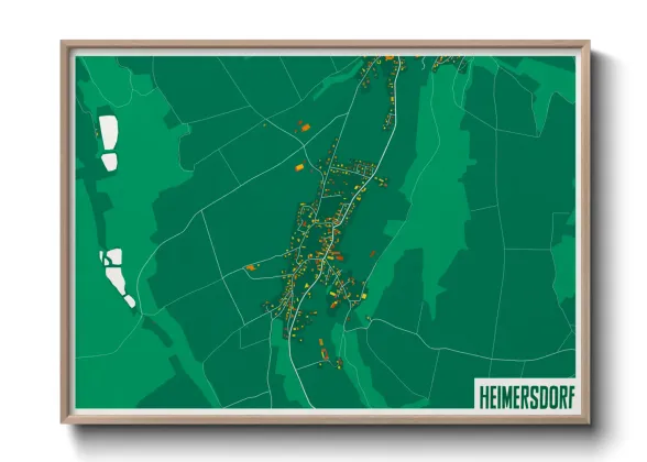 Une affiche de carte sur Heimersdorf
