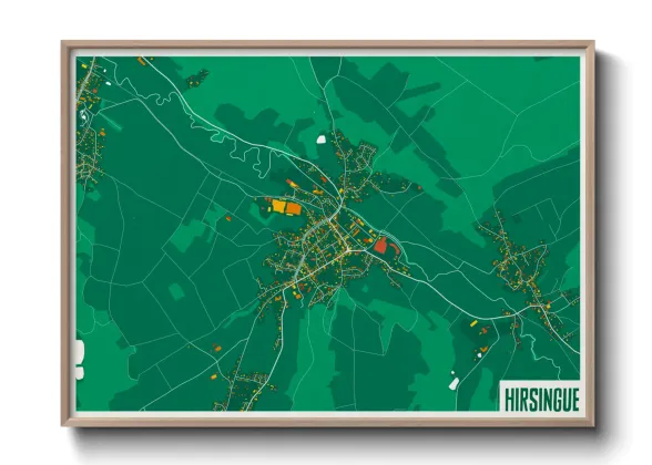 Une affiche de carte sur Hirsingue