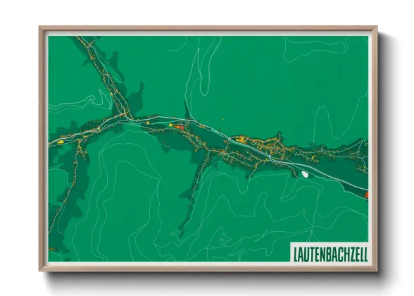 Une affiche de carte sur Lautenbachzell