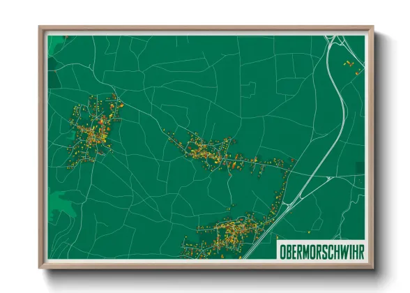 Une affiche de carte sur Obermorschwihr