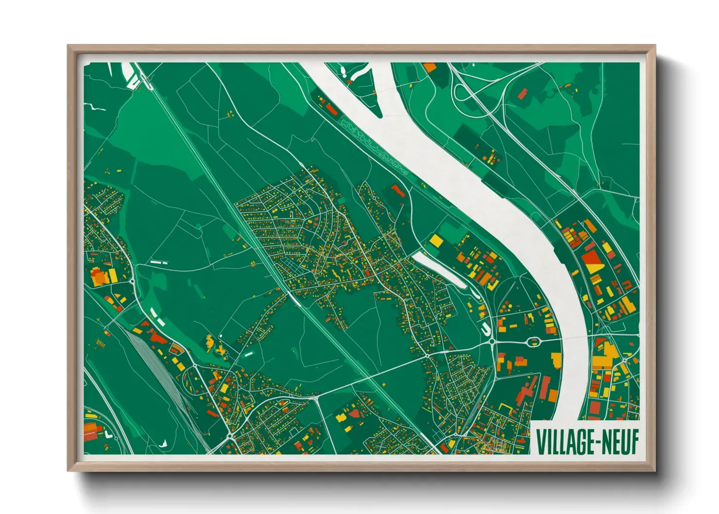 Un poster carteVillage-Neuf
