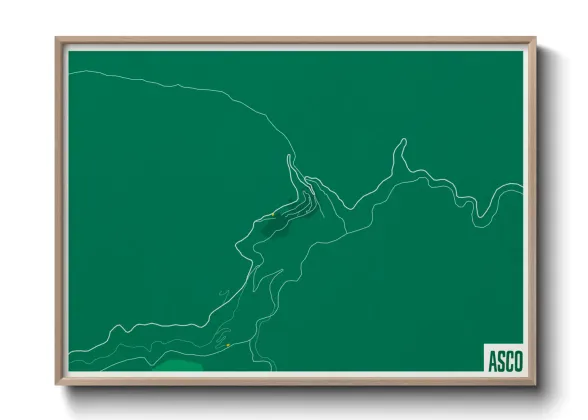 Une affiche de carte sur Asco