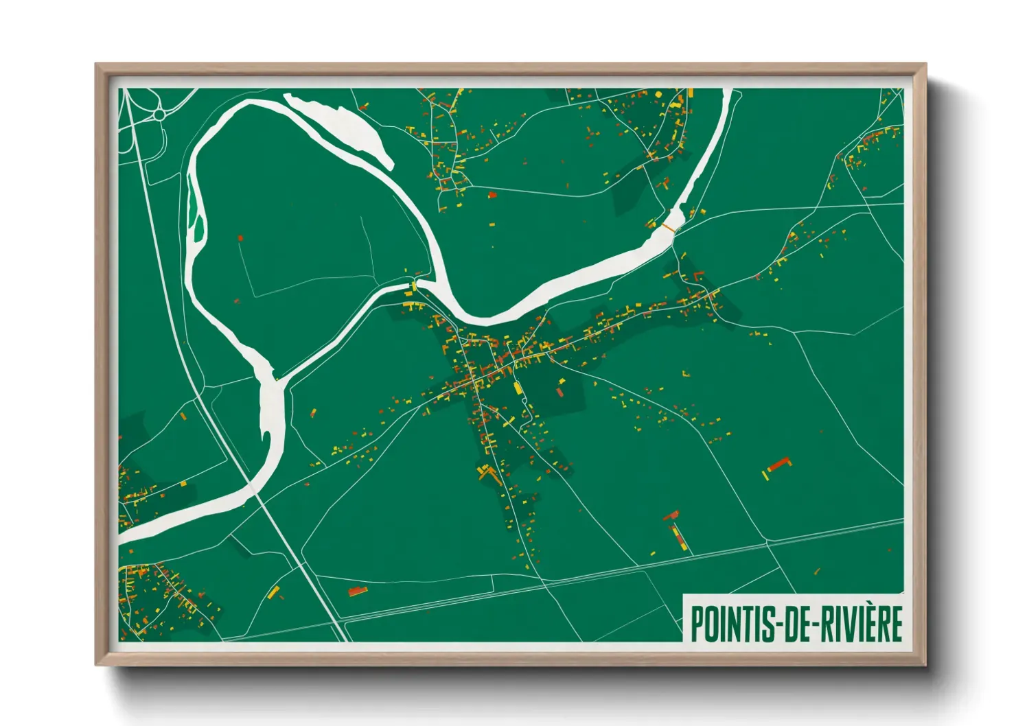 Un poster cartePointis-de-Rivière