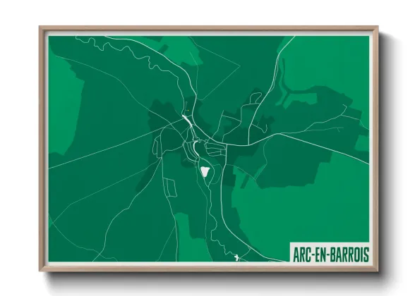 Une affiche de carte sur Arc-en-Barrois