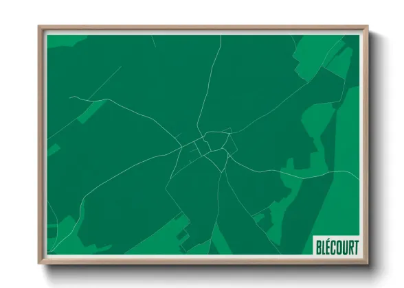 Une affiche de carte sur Blécourt