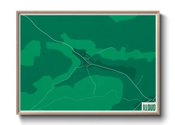 Une affiche de carte sur Illoud