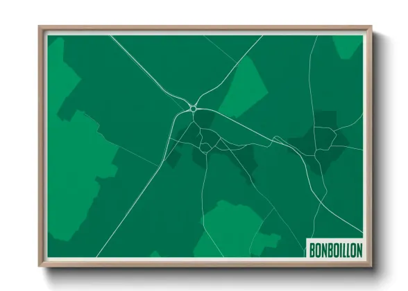 Une affiche de carte sur Bonboillon