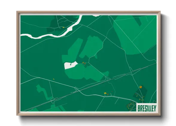 Une affiche de carte sur Bresilley