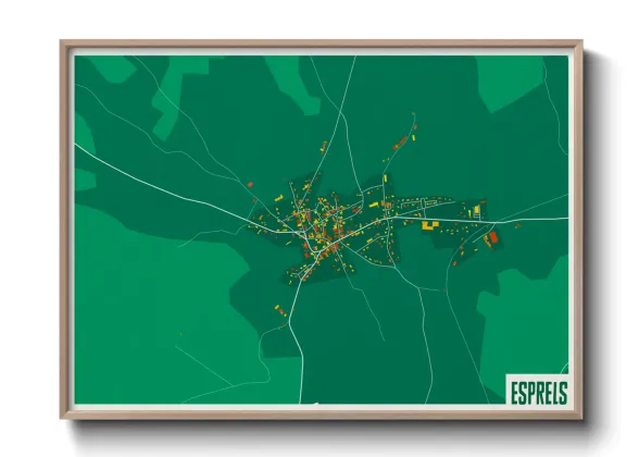 Une affiche de carte sur Esprels