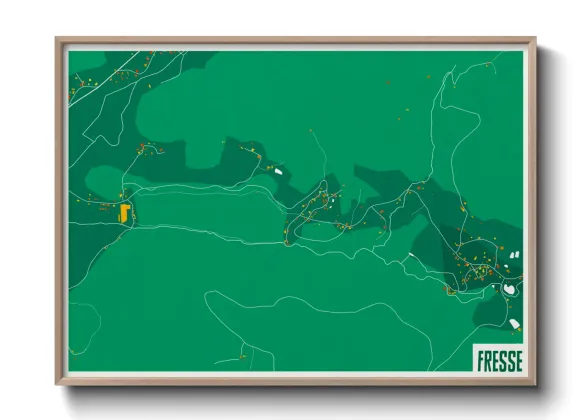 Une affiche de carte sur Fresse