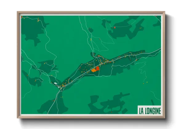 Une affiche de carte sur La Longine