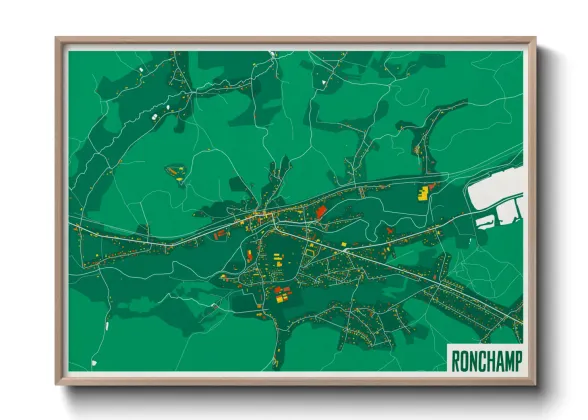 Une affiche de carte sur Ronchamp