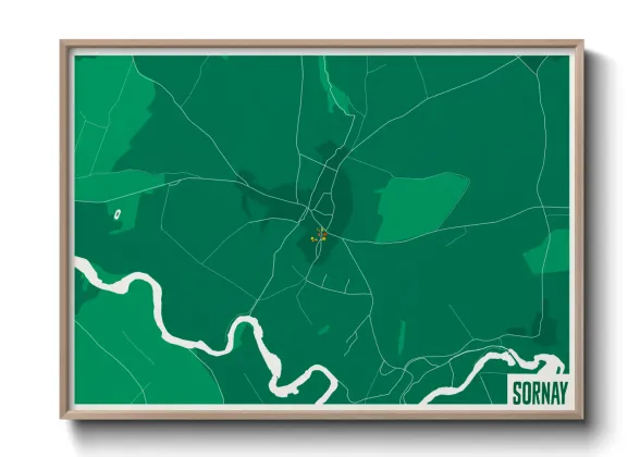Une affiche de carte sur Sornay