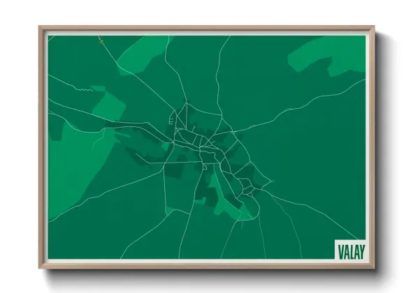 Une affiche de carte sur Valay