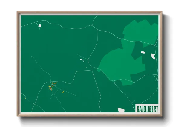 Une affiche de carte sur Gajoubert
