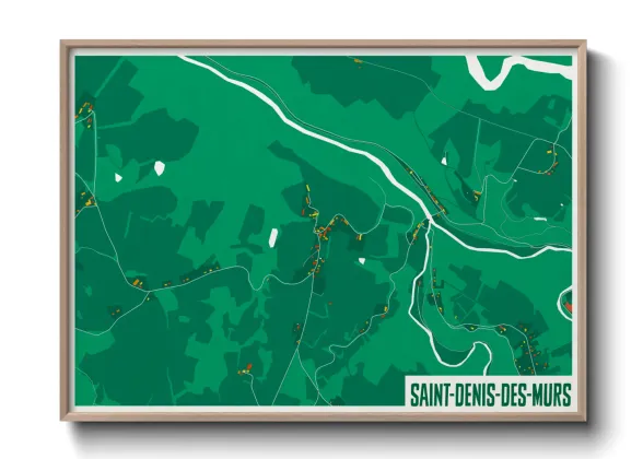 Une affiche de carte sur Saint-Denis-des-Murs