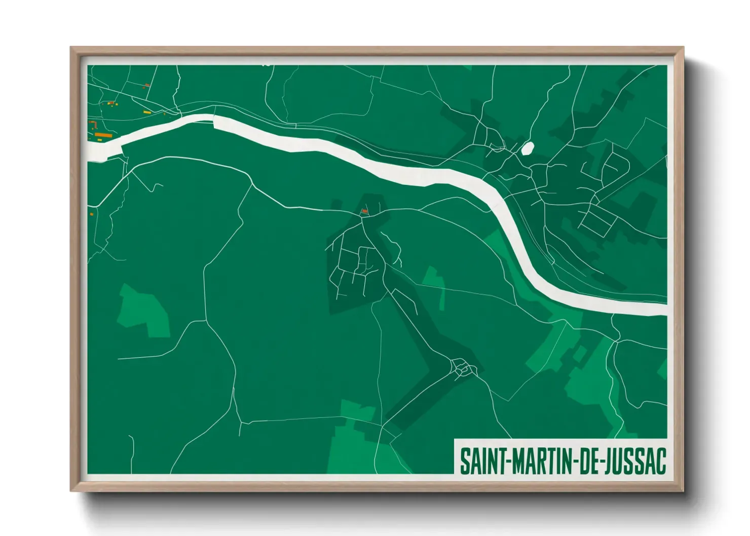 Un poster carteSaint-Martin-de-Jussac