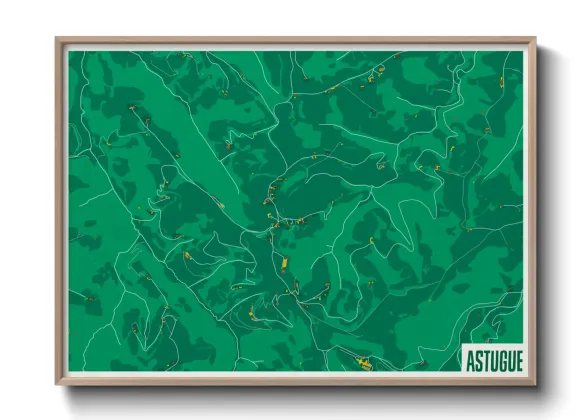 Une affiche de carte sur Astugue