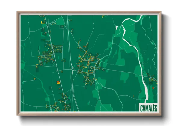 Une affiche de carte sur Camalès