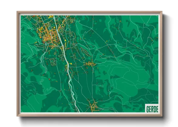 Une affiche de carte sur Gerde