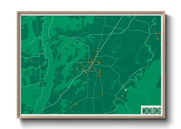 Une affiche de carte sur Monlong