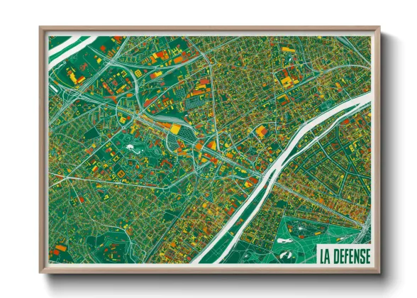 Une affiche de carte sur La Defense