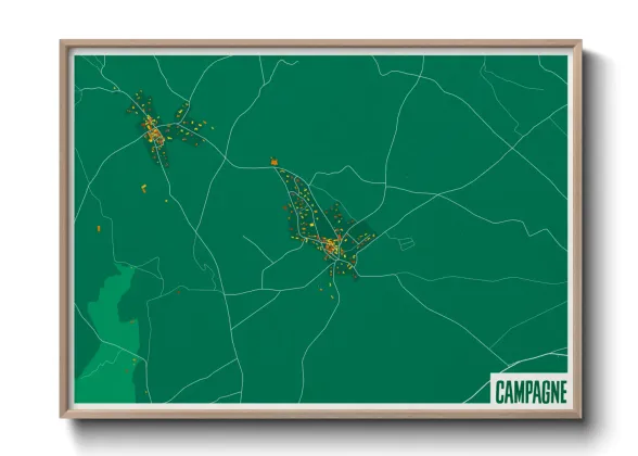 Une affiche de carte sur Campagne
