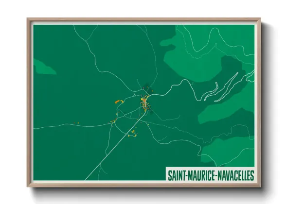 Une affiche de carte sur Saint-Maurice-Navacelles
