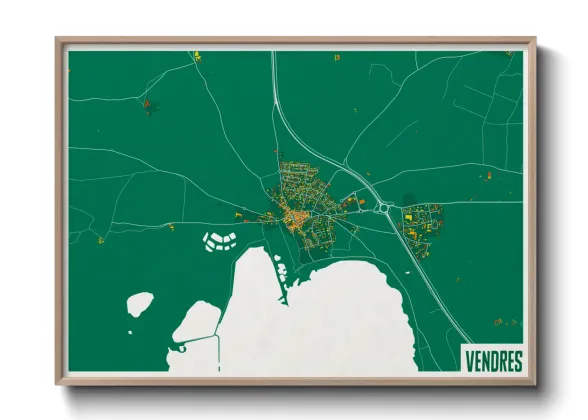 Une affiche de carte sur Vendres