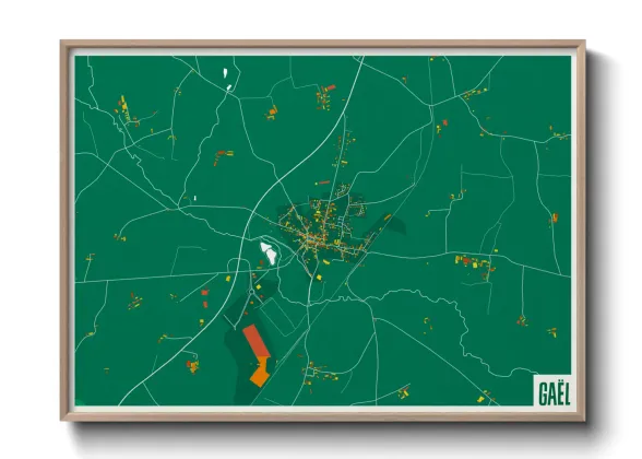 Une affiche de carte sur Gaël