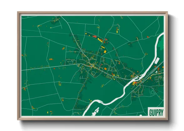 Une affiche de carte sur Guipry