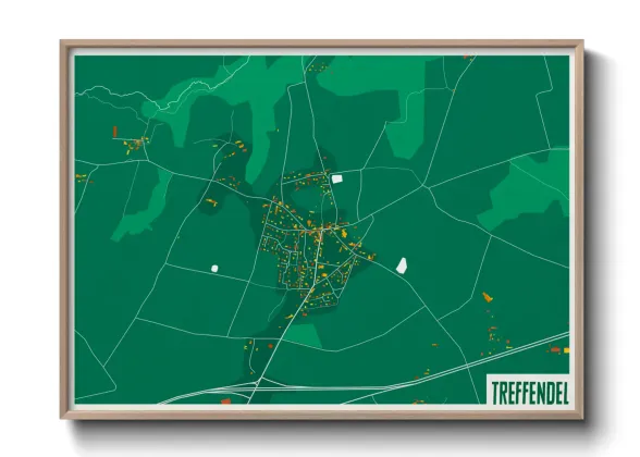Une affiche de carte sur Treffendel