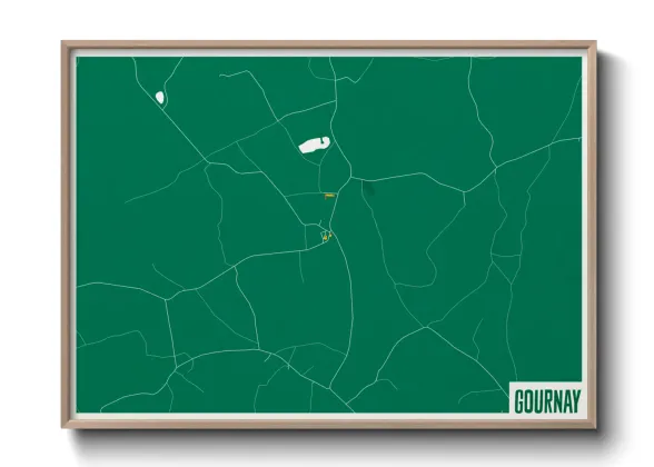Une affiche de carte sur Gournay