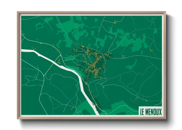 Une affiche de carte sur Le Menoux