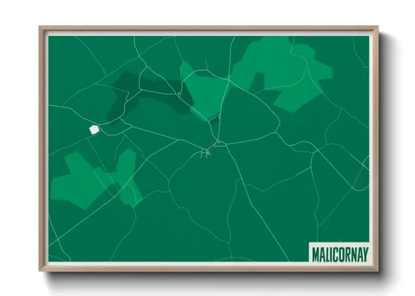 Une affiche de carte sur Malicornay