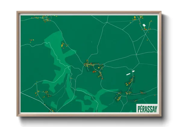 Une affiche de carte sur Pérassay