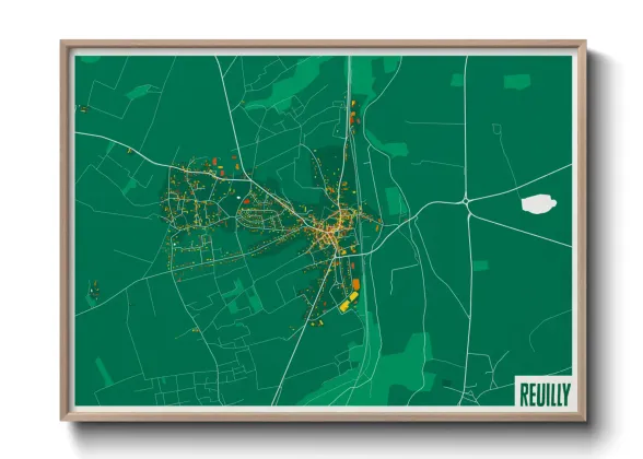 Une affiche de carte sur Reuilly