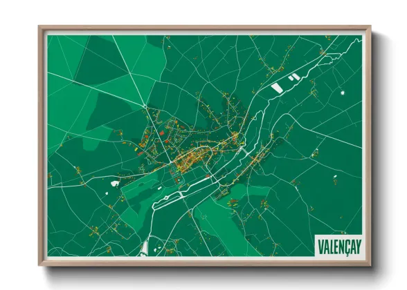 Une affiche de carte sur Valençay