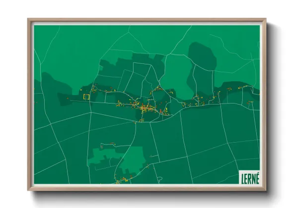 Une affiche de carte sur Lerné