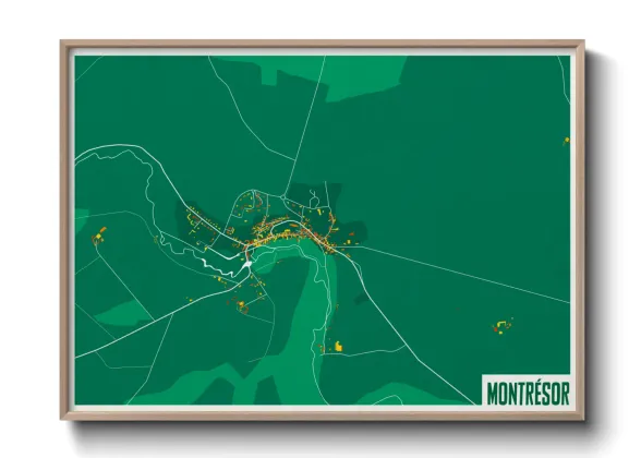 Une affiche de carte sur Montrésor