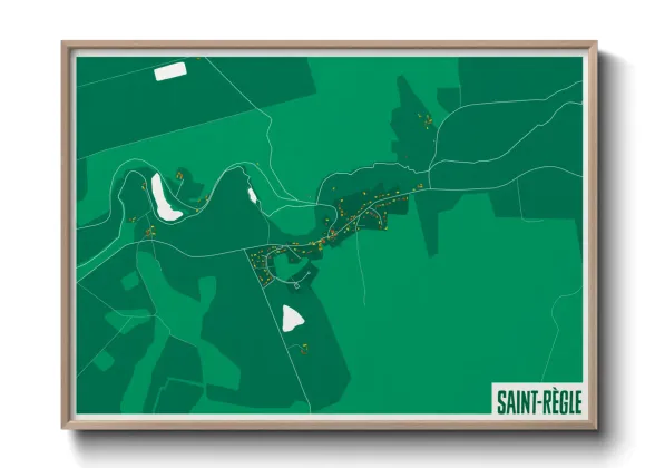 Une affiche de carte sur Saint-Règle