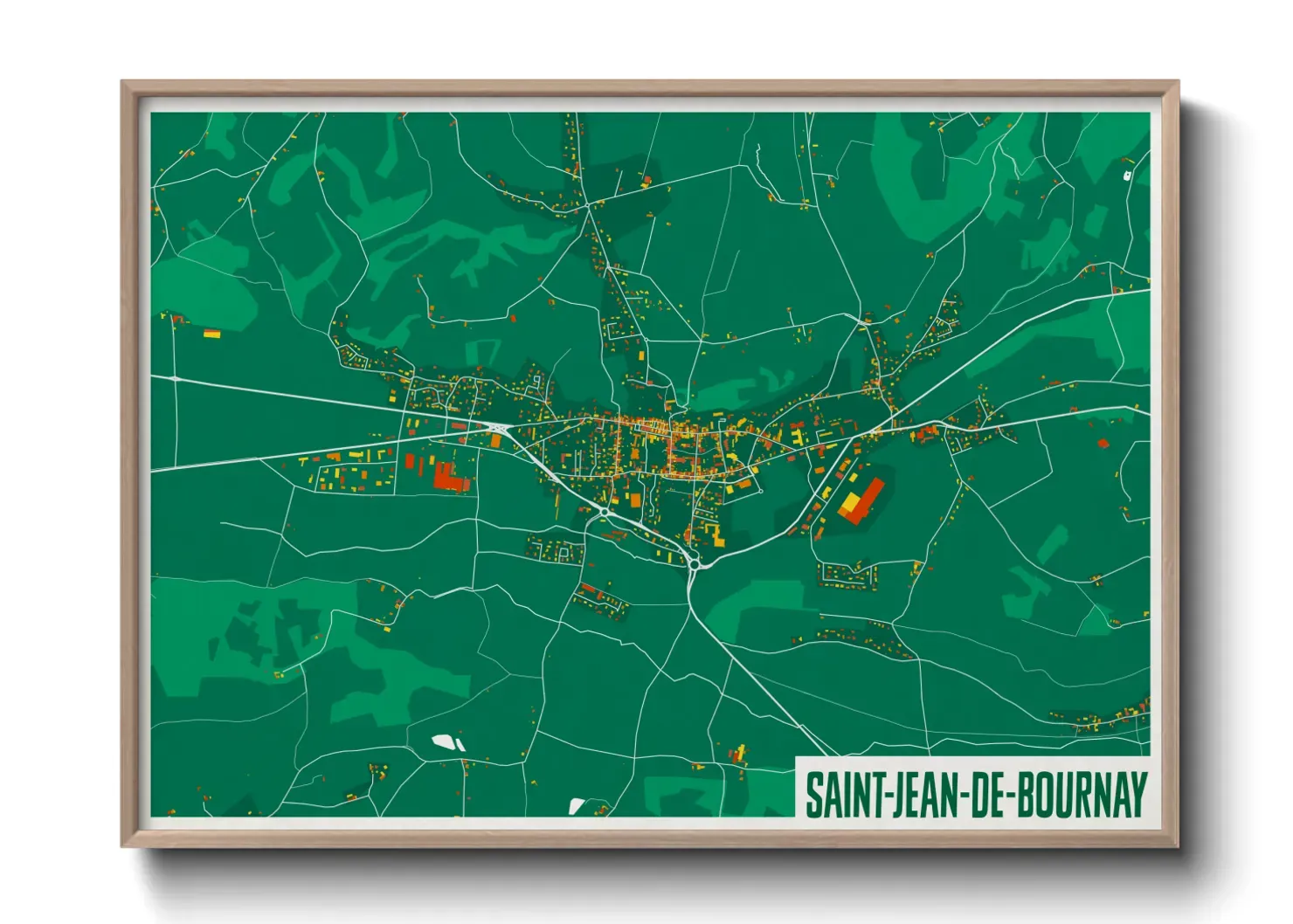 Un poster carteSaint-Jean-de-Bournay
