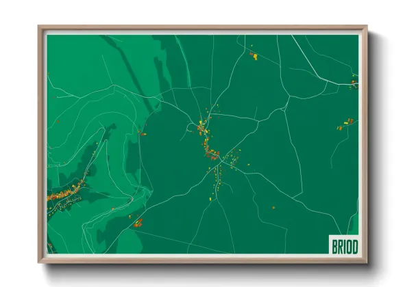 Une affiche de carte sur Briod