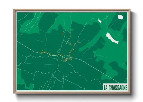 Une affiche de carte sur La Chassagne