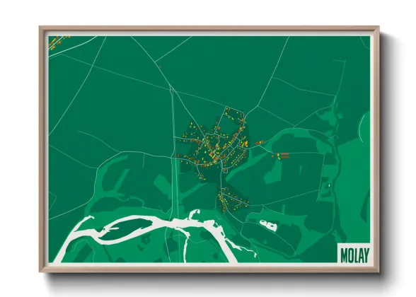 Une affiche de carte sur Molay