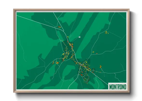 Une affiche de carte sur Montrond