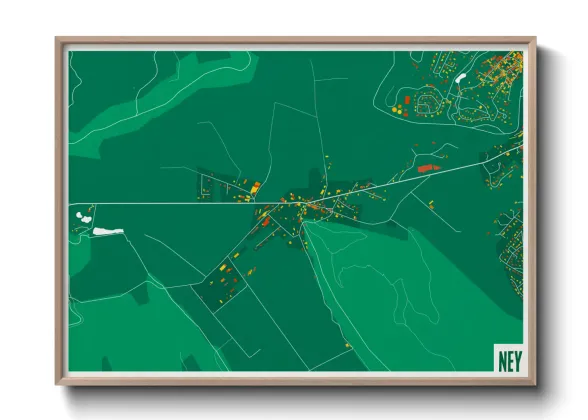 Une affiche de carte sur Ney
