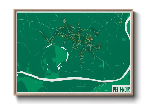 Une affiche de carte sur Petit-Noir