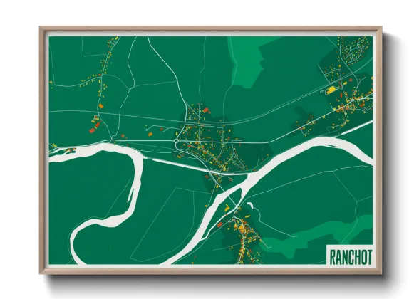 Une affiche de carte sur Ranchot